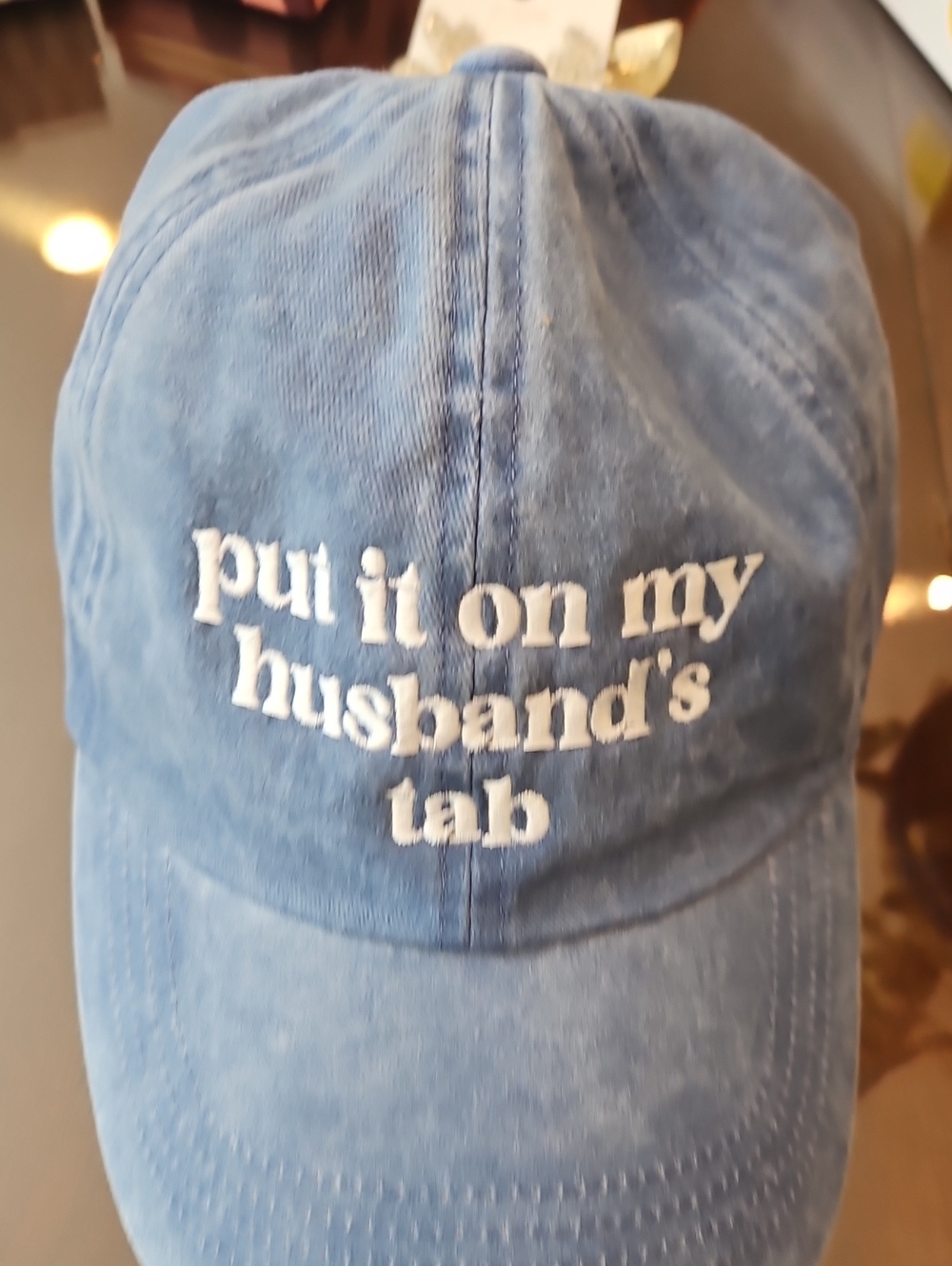 Put It On my Husbands Tab Cap